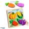 Puzzle Planche 2en1 Stylo Légumes Éducatifs En Bois photo 1