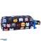School pencil case colorful kittens two pockets navy blue 22cm image 1