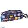 School pencil case colorful kittens two pockets navy blue 22cm image 2