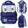 Schulrucksack Dinosaurier Patches Brustgurt marineblau 39x27x15cm Bild 3