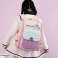 Schulrucksack mit Kaninchen Brustgurt Pastell 21L Bild 3