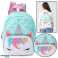 Gestepptes Einhorn Türkis Kinder Schulrucksack 32cm Bild 1