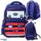 Kinder Schulrucksack Brustgurt Marineblau Rot Cosmos 38x28x19cm Bild 3