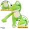 Plush cuddly mascot frog with magnets green 23cm image 1