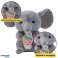 Çilek grisi 23cm ile peluş sevimli maskot fil fotoğraf 1