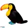 Peluche doudou toucan mascotte noir 25cm photo 2