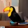 Peluche doudou toucan mascotte noir 25cm photo 3