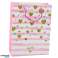 Geschenkpapier Tasche Blau Rosa Glitzer 23 x 18 x 10.5 cm Bild 3
