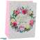 Sac Cadeau Motifs Fleurs Meilleurs Vœux 23 x 18 x 10.5 cm photo 2