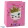 Geschenkpapier Tasche Katze Glitzer Rosa 23 x 18 x 10.5 cm Bild 2