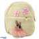Mochila infantil conejo bordado en vestido flores 2.5L 20cm fotografía 2