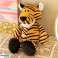 Kosete plysj maskot tiger oransje stripete 23cm bilde 1