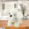 Peluche mascota perro caniche miniatura blanco 20cm fotografía 1