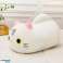 Plush cuddly mascot cat with a long tail white 40cm image 1