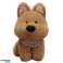 Plüsch kuscheliges Maskottchen Hund mit Schal braun 25cm Bild 1