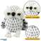Plüsch kleine Eule Kuscheliges Maskottchen Weiß Schwarze Flecken 15cm Bild 1