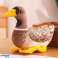 Peluche Canard Câlin Mascotte Marron et Jaune 28cm photo 2