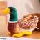 Cuddly Duck Plush talismanas Ruda Žalia 28cm nuotrauka 2