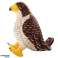 Mascotte peluche oiseau câlin faucon marron 30cm photo 1