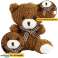 Teddy bear plush keychain pendant decoration brown 8cm image 1