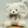 Teddybär Plüsch Schlüsselanhänger Anhänger Dekoration weiß 8cm Bild 2