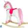 Schaukelpferd Einhorn Weiß Geräusche Beweglicher Mund Schwanz 74 cm Bild 4