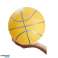 Ballon de plage en caoutchouc jaune pastel 20cm photo 1