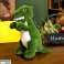 Bújós dinoszaurusz plüss kabala zöld 27cm kép 2