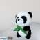Kosete plysj maskot panda med bambus 18cm bilde 2