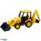 Construction excavator with drive movable two buckets yellow image 1