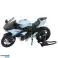 Motocicleta Deportiva de Metal con Luces y Sonidos Plateada 1:12 fotografía 1