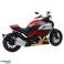 Motocicleta deportiva con luces y sonidos metálicos, elementos dorados y rojos 1:12 fotografía 1