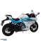 Motocicleta Deportiva Metálica Luces Sonidos Blanco Azul 1:12 fotografía 2
