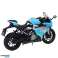 Motocicleta Deportiva Metálica Luces Sonidos Azul 1:12 fotografía 2