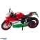 Motocicleta Deportiva Metálica Rojo Verde Luces Sonidos 1:12 fotografía 1