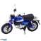 Retro Classic Motorcycle Metal Blue 1:12 image 1