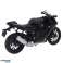 Motocicleta Deportiva Metálica Elementos Plateados Negro 1:12 fotografía 2