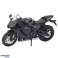Motocicleta Deportiva Metálica Elementos Plateados Negro 1:12 fotografía 1