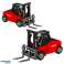 Metal Forklift Model Huina Red 1:80 image 1