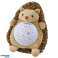 Plush Hedgehog Sleeping Cuddly Light Sound Brown image 1