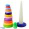 Colorful Dinosaur Pyramid Tower 13 Circles 45 x 15.5 x 15.5 cm image 2