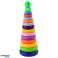 Colorful Dinosaur Pyramid Tower 13 Circles 45 x 15.5 x 15.5 cm image 3