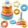 Tower of Wheels Puzzle Sensoriale per Bambino Pastello 17cm foto 1