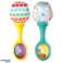 Ensemble de hochet avec motifs de boule douce jaune vert 2pcs photo 1