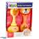 Rassel-Set mit weichen Kugelmustern Giraffe Löwe 2tlg Bild 2
