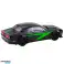 Coche deportivo Drive Carrocería brillante Negro Líneas Verdes fotografía 2