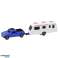 Set di rimorchi per auto e camper in metallo blu foto 2