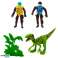 Dinosaurus Set Helikopter Auto Beeldjes Accessoires Licht Geluid foto 3
