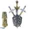 Knight Set 3 Swords Shield Protectors Realistic Ornaments image 1