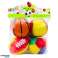 NEL 24351 ballons de sport souples basket-ball rugby football baseball set 4pcs. photo 3